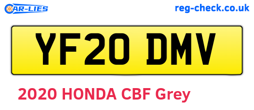 YF20DMV are the vehicle registration plates.