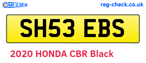 SH53EBS are the vehicle registration plates.