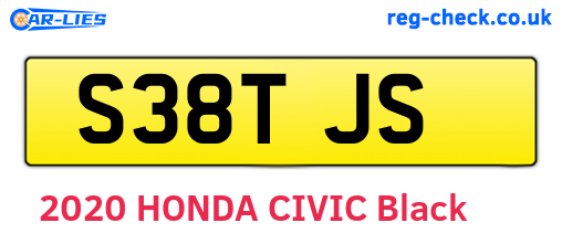 S38TJS are the vehicle registration plates.