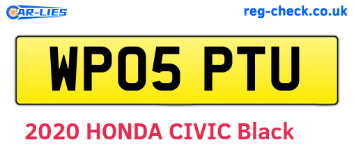 WP05PTU are the vehicle registration plates.