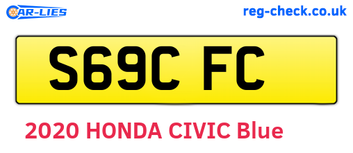 S69CFC are the vehicle registration plates.