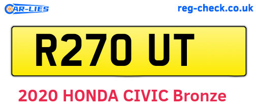 R27OUT are the vehicle registration plates.