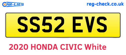 SS52EVS are the vehicle registration plates.