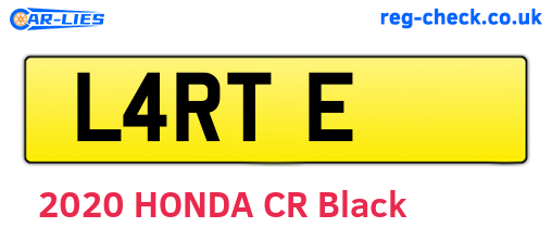 L4RTE are the vehicle registration plates.