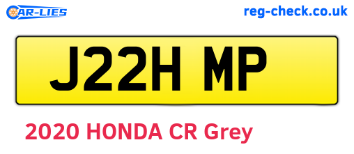 J22HMP are the vehicle registration plates.
