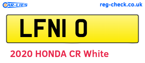 LFN10 are the vehicle registration plates.