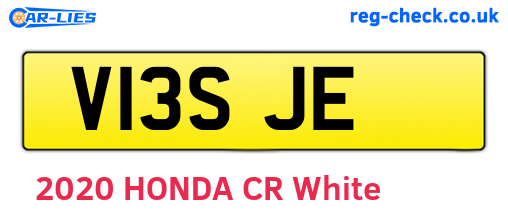 V13SJE are the vehicle registration plates.
