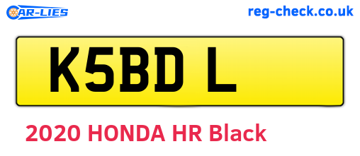 K5BDL are the vehicle registration plates.