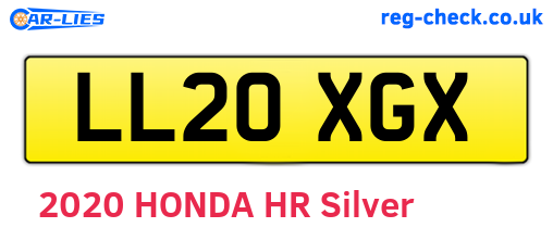 LL20XGX are the vehicle registration plates.