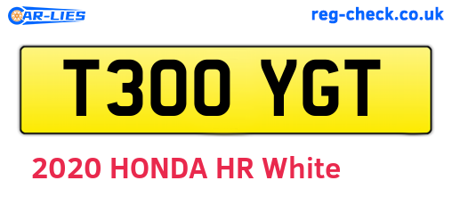 T300YGT are the vehicle registration plates.