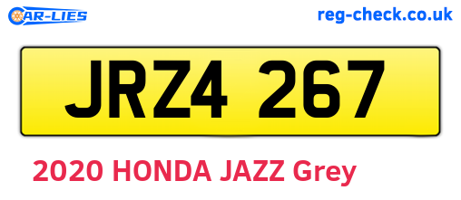 JRZ4267 are the vehicle registration plates.