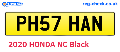 PH57HAN are the vehicle registration plates.