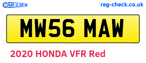 MW56MAW are the vehicle registration plates.