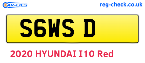 S6WSD are the vehicle registration plates.