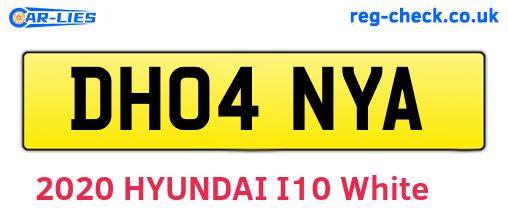 DH04NYA are the vehicle registration plates.