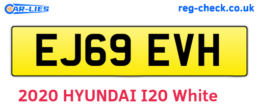 EJ69EVH are the vehicle registration plates.