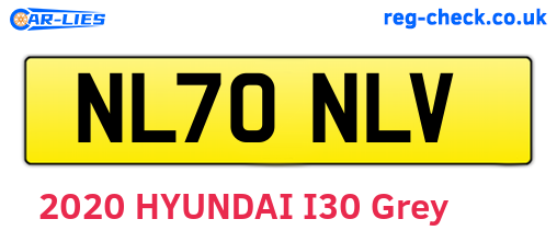 NL70NLV are the vehicle registration plates.