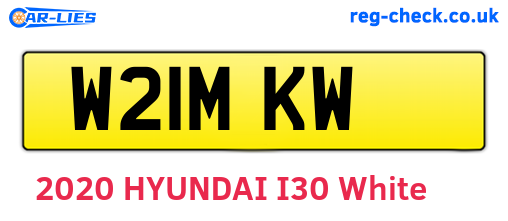 W21MKW are the vehicle registration plates.