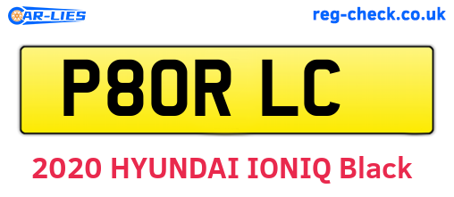 P80RLC are the vehicle registration plates.