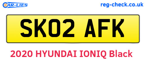 SK02AFK are the vehicle registration plates.