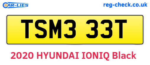 TSM333T are the vehicle registration plates.