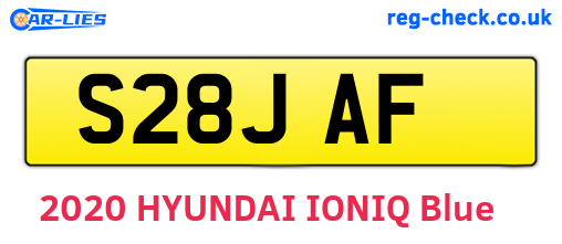 S28JAF are the vehicle registration plates.