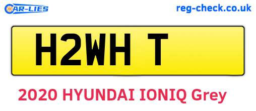 H2WHT are the vehicle registration plates.