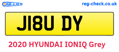 J18UDY are the vehicle registration plates.