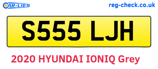 S555LJH are the vehicle registration plates.