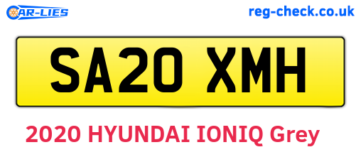 SA20XMH are the vehicle registration plates.