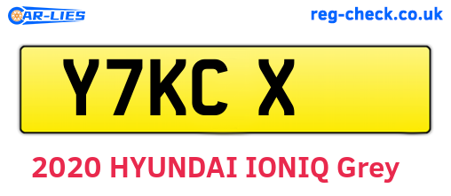 Y7KCX are the vehicle registration plates.