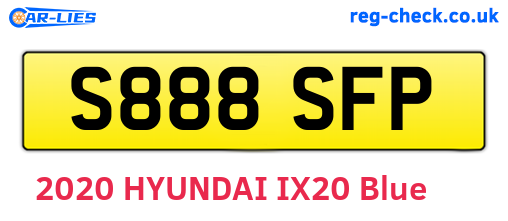 S888SFP are the vehicle registration plates.