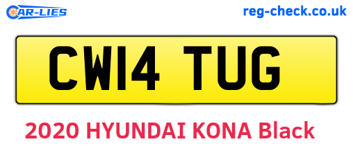 CW14TUG are the vehicle registration plates.