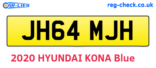 JH64MJH are the vehicle registration plates.