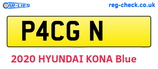 P4CGN are the vehicle registration plates.