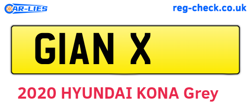 G1ANX are the vehicle registration plates.