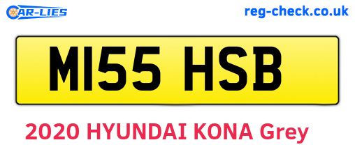 M155HSB are the vehicle registration plates.