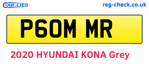 P60MMR are the vehicle registration plates.