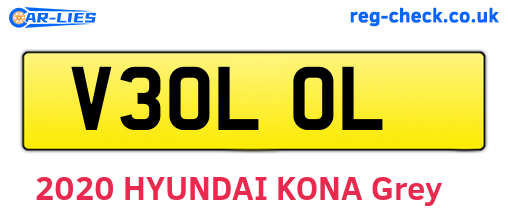 V30LOL are the vehicle registration plates.