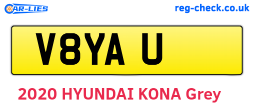 V8YAU are the vehicle registration plates.