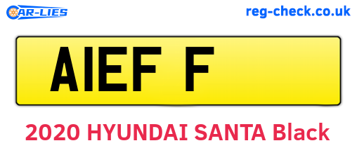 A1EFF are the vehicle registration plates.