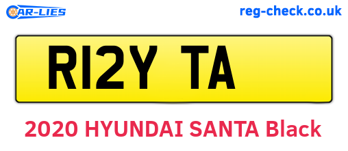 R12YTA are the vehicle registration plates.