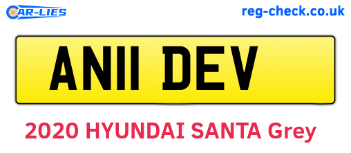 AN11DEV are the vehicle registration plates.