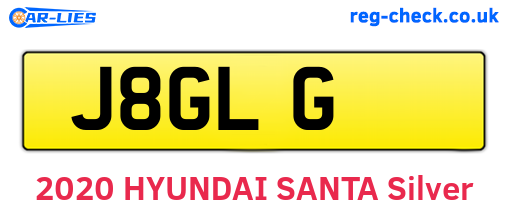 J8GLG are the vehicle registration plates.