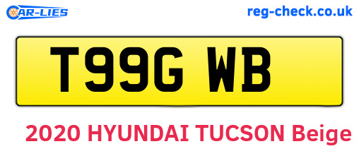 T99GWB are the vehicle registration plates.