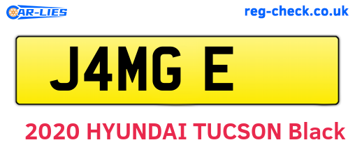 J4MGE are the vehicle registration plates.