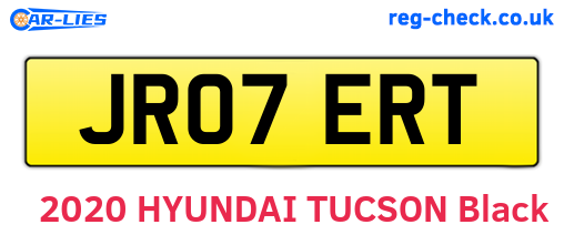 JR07ERT are the vehicle registration plates.