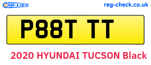 P88TTT are the vehicle registration plates.