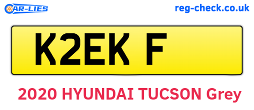 K2EKF are the vehicle registration plates.
