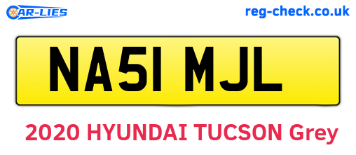 NA51MJL are the vehicle registration plates.